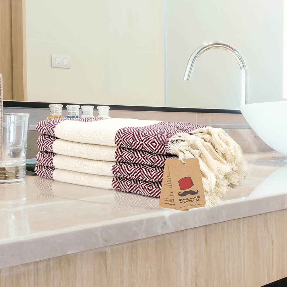 burgundy hand towels for bathroom lilac maroon turkish hand towel kitchen towel discloth diamond decor