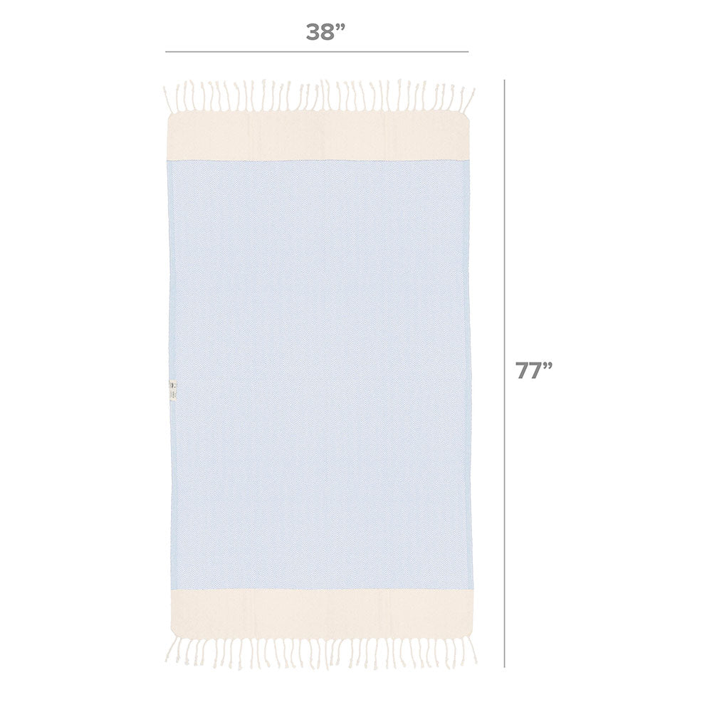 light blue turkish beach towel herringbone peshtemal towels sand free quick dry cotton open size oversized