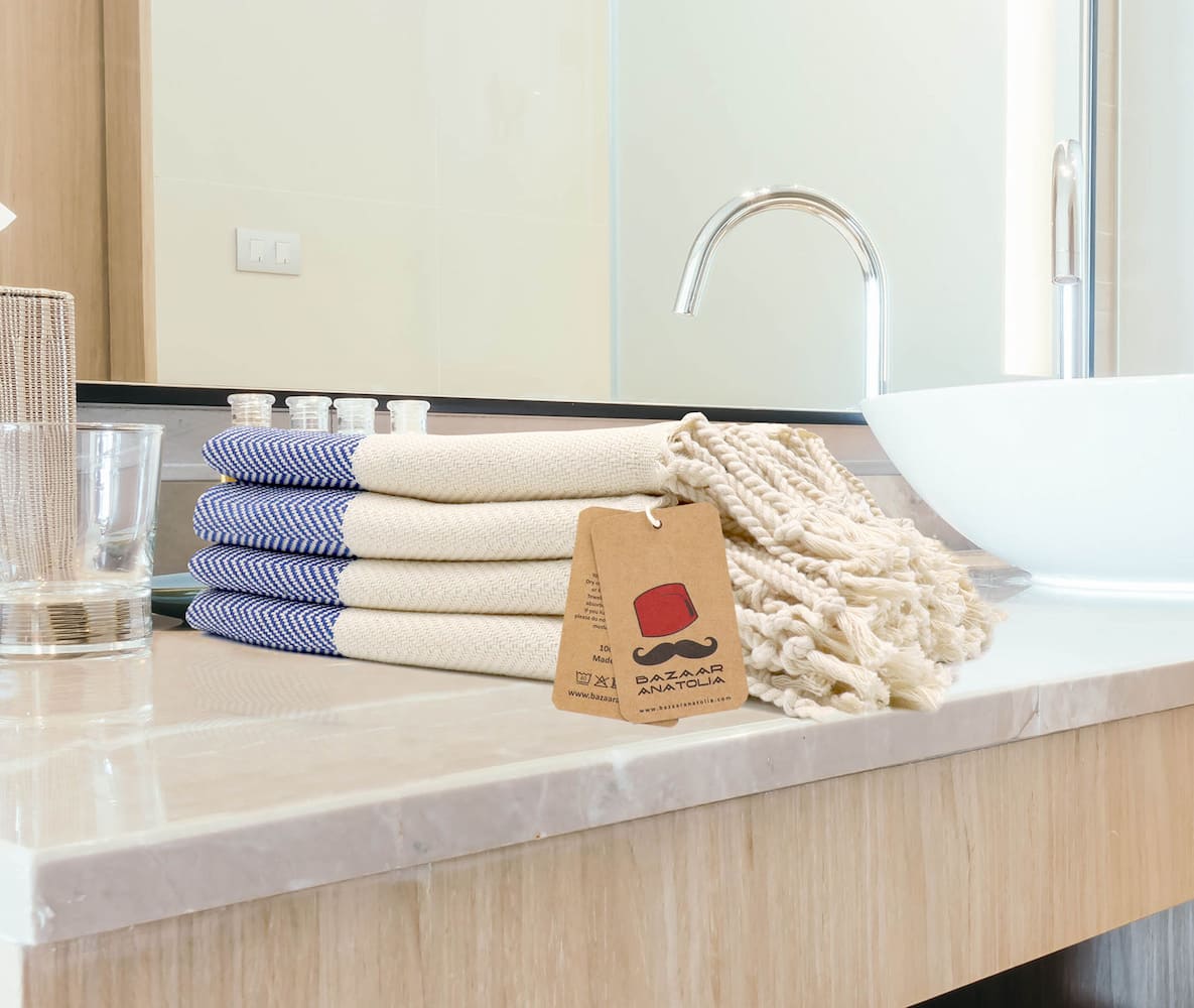 royal blue hand towel for bathroom turkish hand towels bath hand towel dark blue