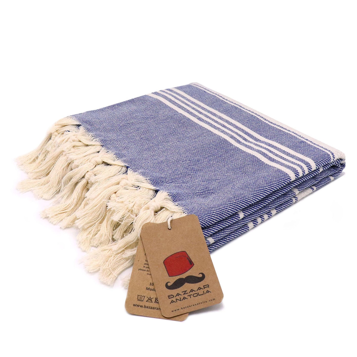 blue turkish beach towel stripe tassels fringe boho bath towels quick dry sand free cotton