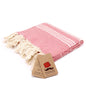 coral turkish beach towel stripe tassels fringe boho bath towels quick dry sand free cotton flamingo pink