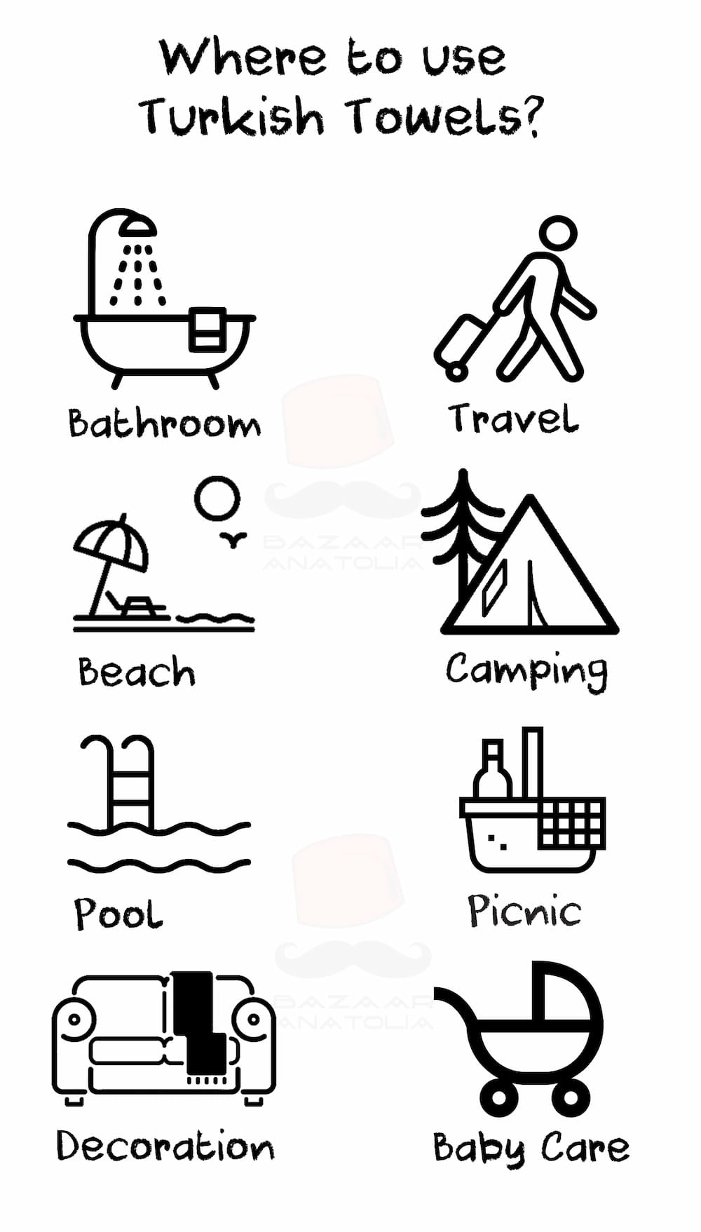 where to use turkish towels hand towels