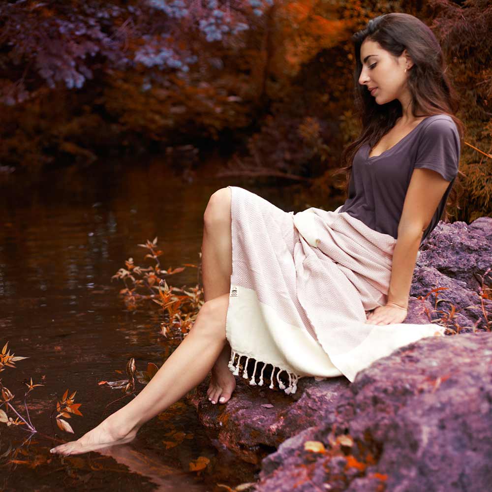 pink turkish beach towel herringbone peshtemal towels sand free quick dry cotton