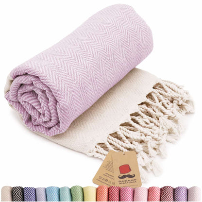 lavender turkish beach towel herringbone peshtemal towels sand free quick dry cotton