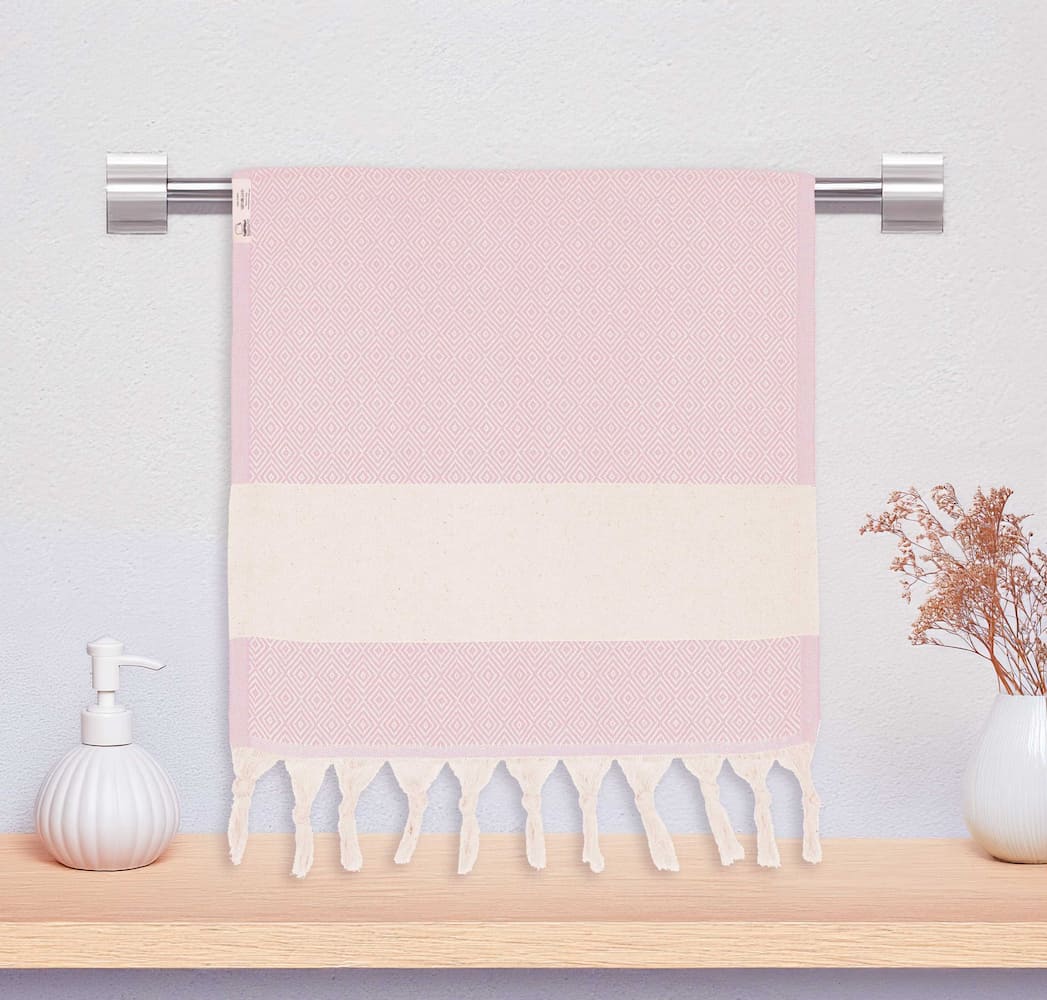 pink hand towel for bathroom light pink turkish hand towels kitchen towels dishcloth diamond