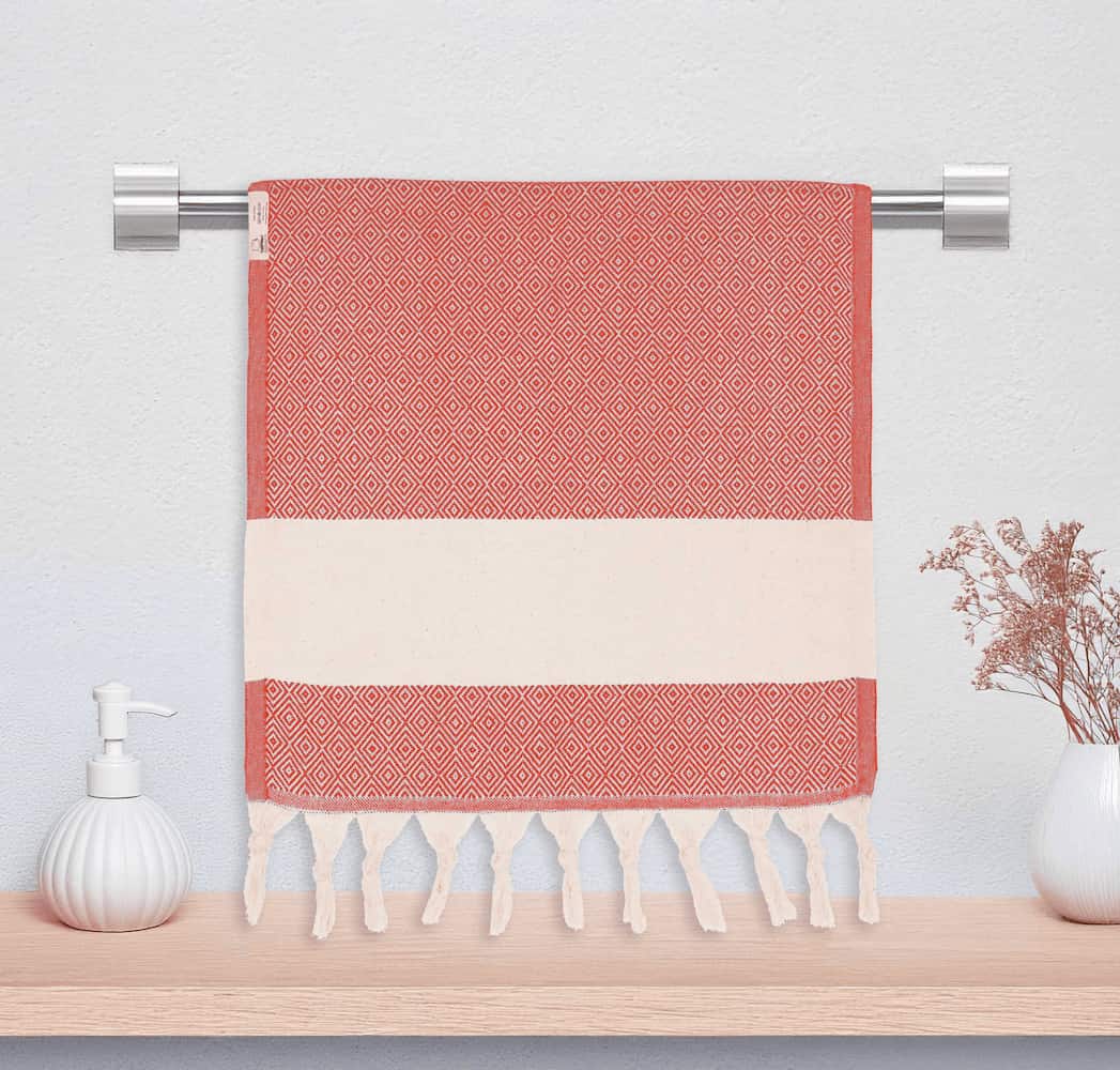 red hand towel for bathroom turkish hand towels kitchen towels dishcloth diamond
