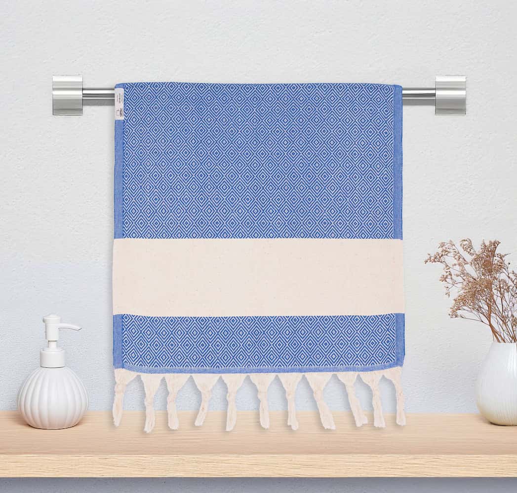 royal blue hand towel for bathroom dark blue turkish hand towels kitchen towels dishcloth diamond