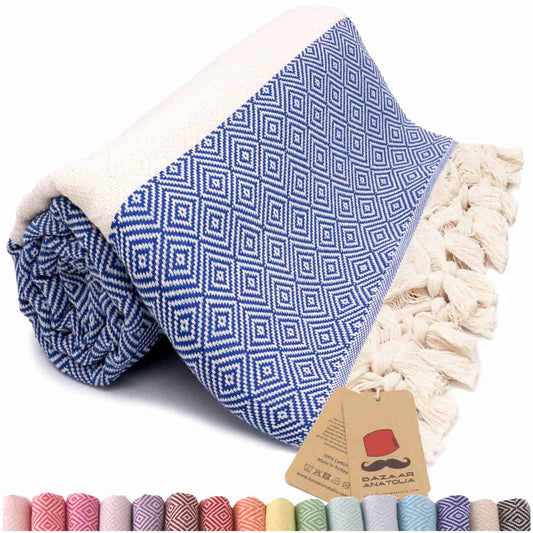 royal blue beach towel oversized turkish towels diamond sand free quick dry dark blue towel