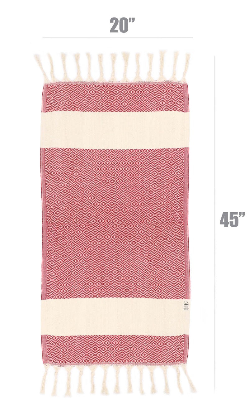 red hand towel for bathroom turkish hand towels kitchen towels dishcloth diamond size