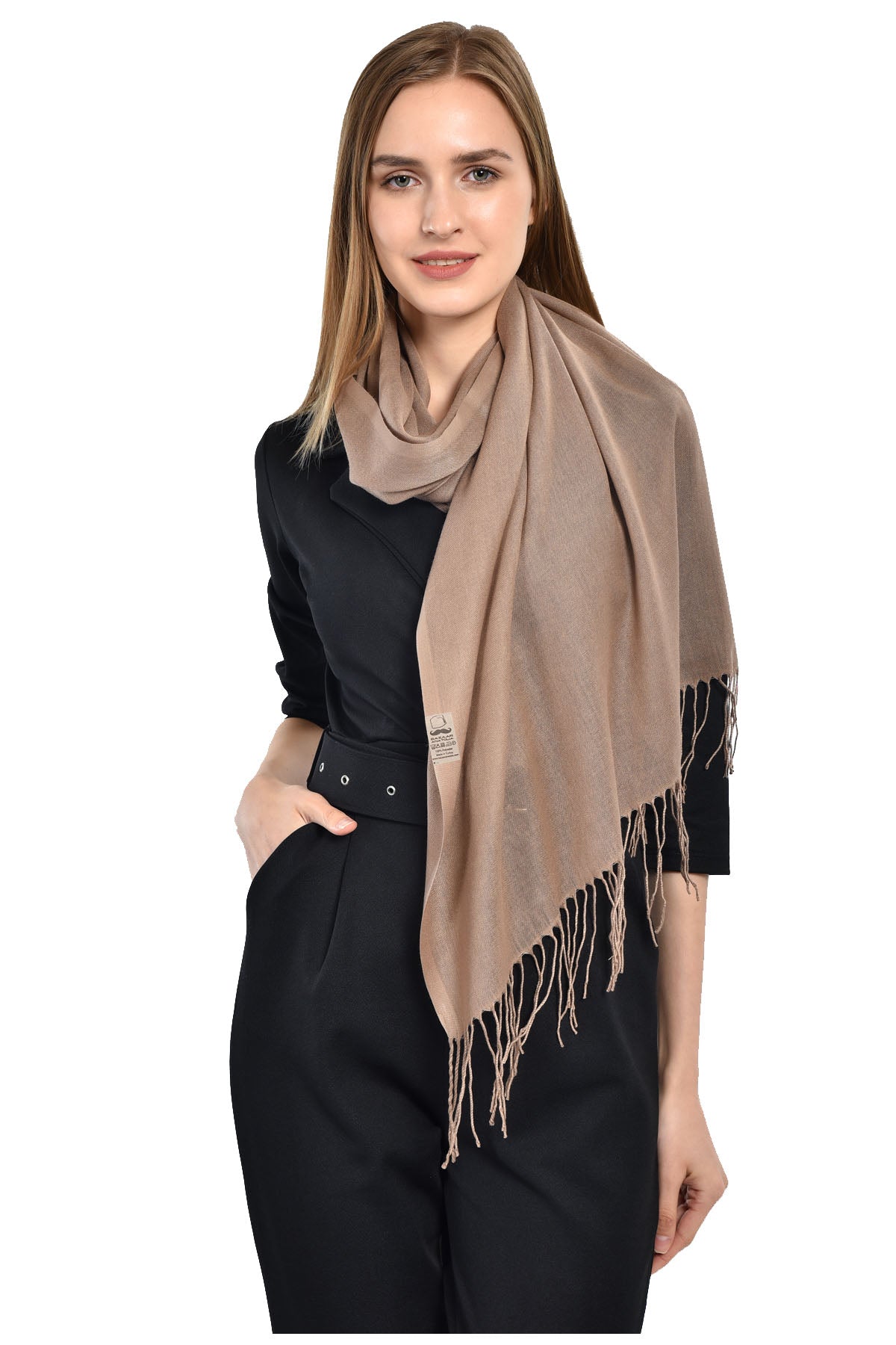 Pashmina Scarf, Shawl Wrap 78"x28" (70x200cm) - Dark Brown