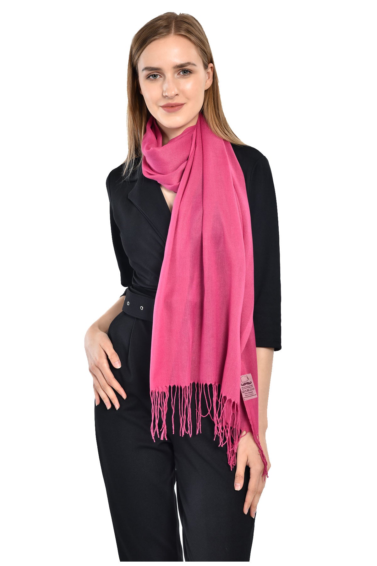 Pashmina Scarf, Shawl Wrap 78"x28" (70x200cm) - Fuscia