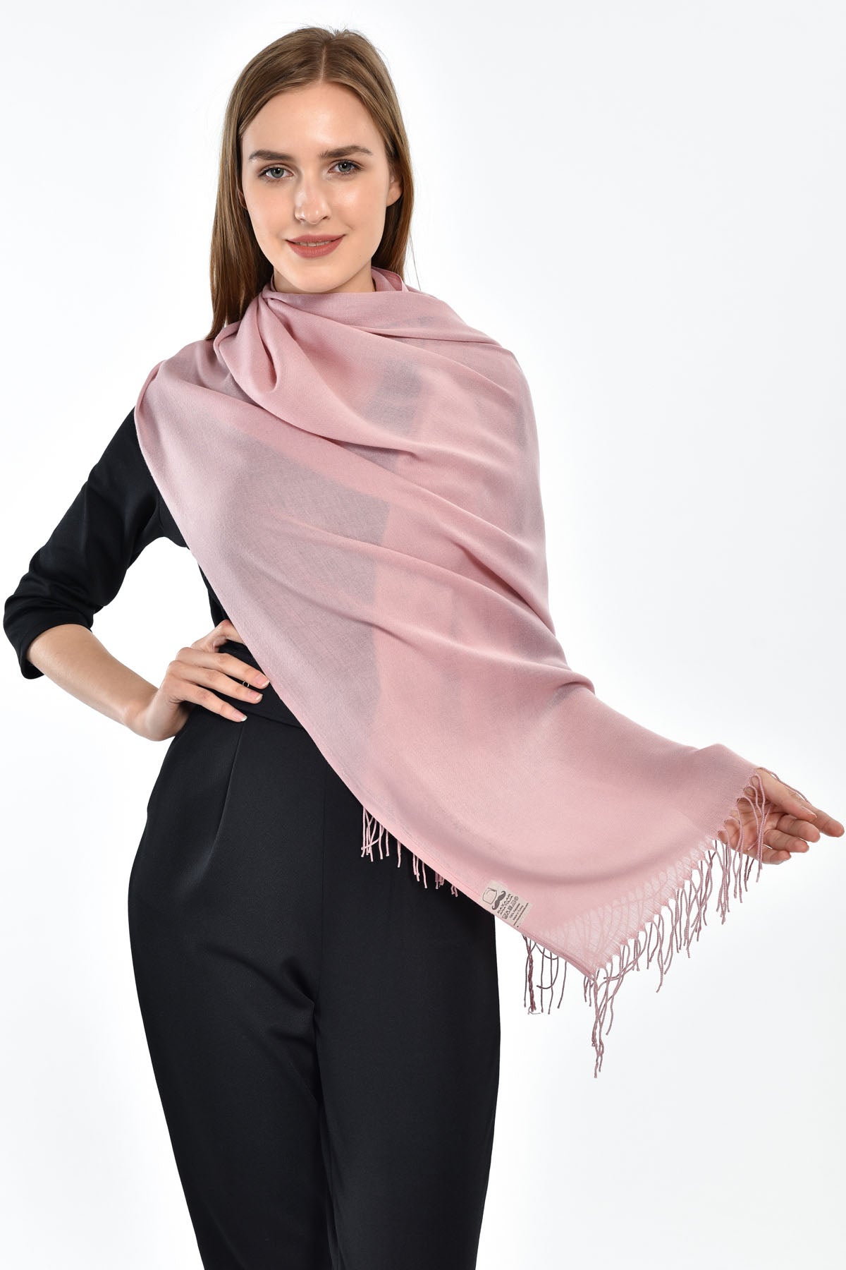 Pashmina Scarf, Shawl Wrap 78"x28" (70x200cm) - Rose