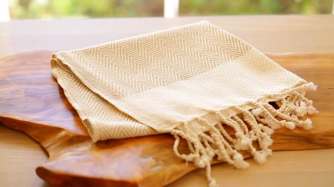 Beth's towel, hand towel, turkish towel, kitchen towel, herringbone towel