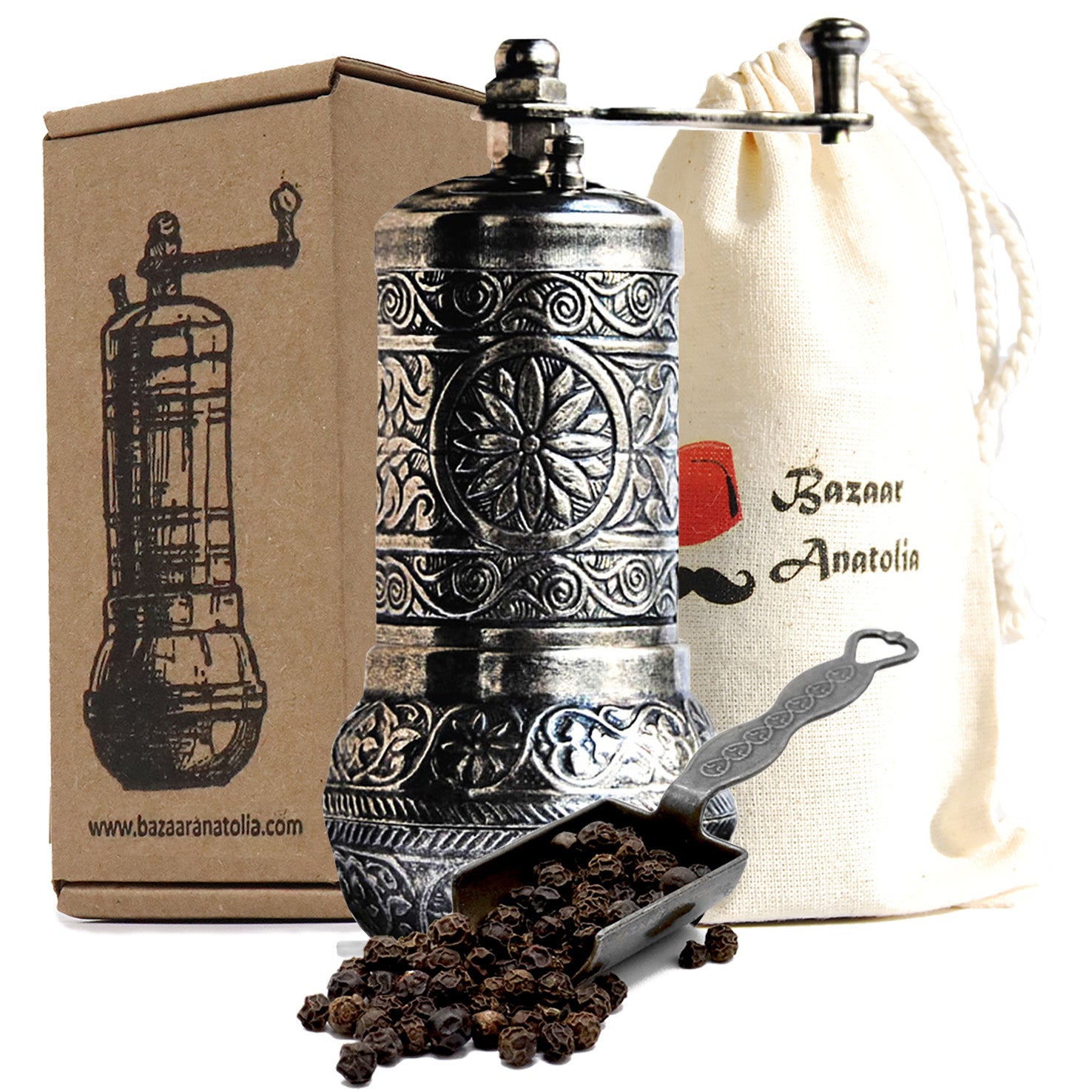 Bazaar Anatolia Pepper Mill Grinder for Spice
