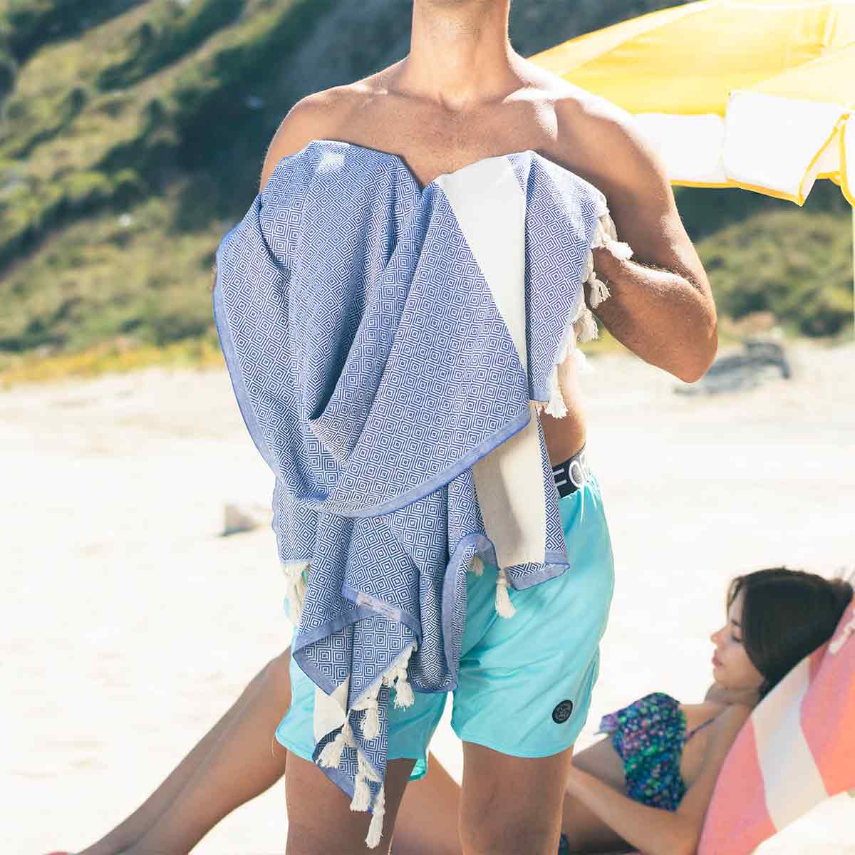 royal blue beach towel oversized turkish towels diamond sand free quick dry dark blue towel