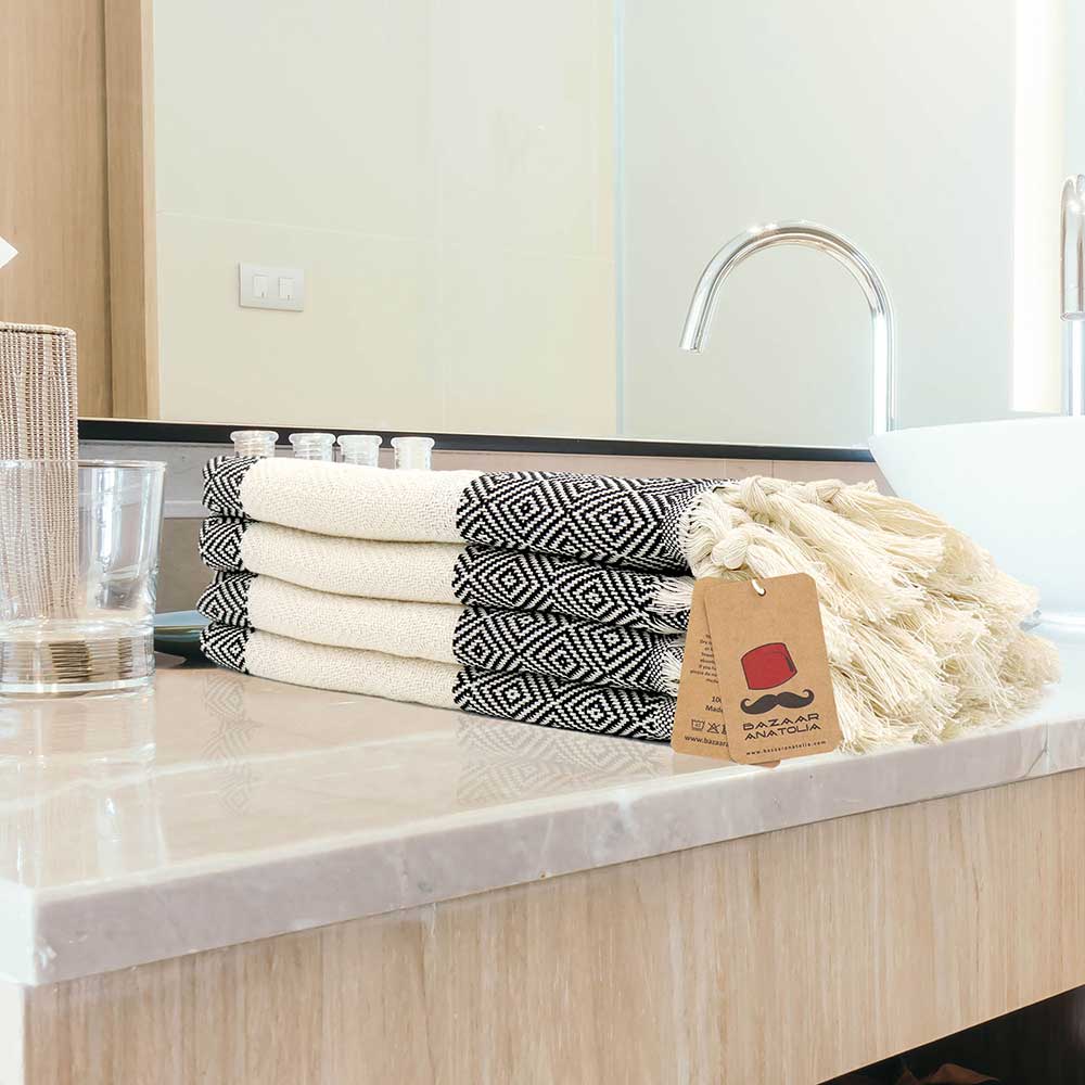 black hand towel for bathroom turkish hand towels kitchen towels dishcloth diamond
