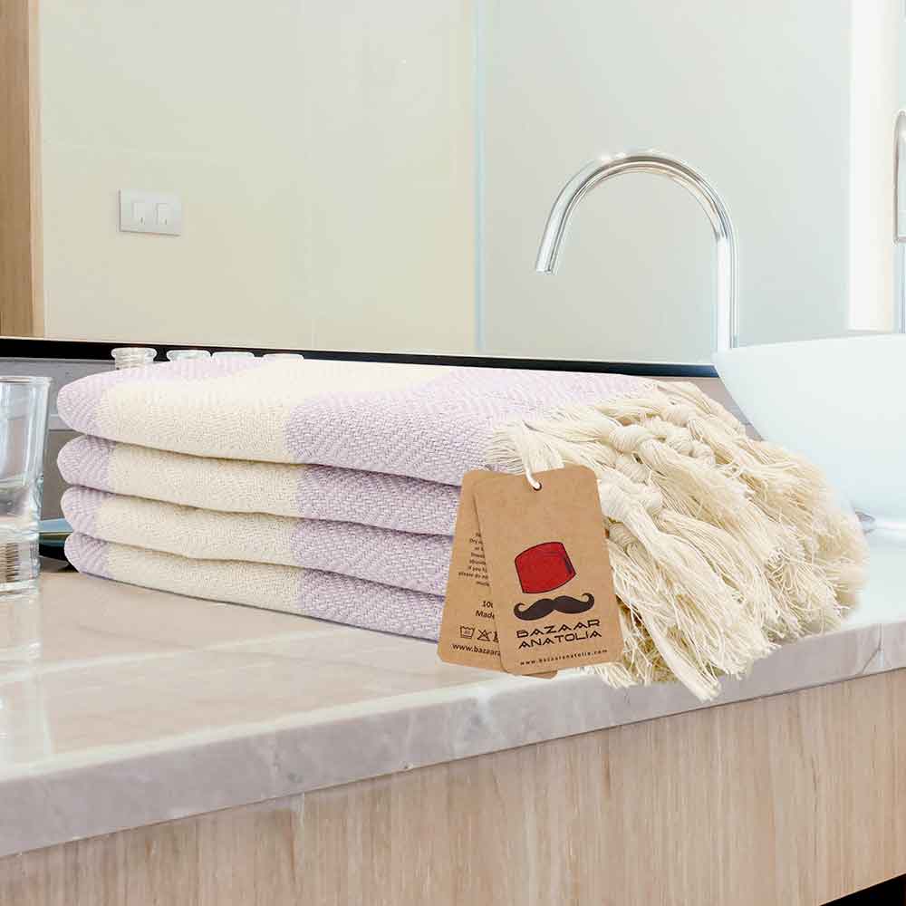 lavender hand towels for bathroom turkish hnad towel lilac kitchen towel decor discloth