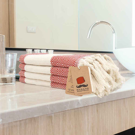 red hand towel for bathroom turkish hand towels kitchen towels dishcloth diamond