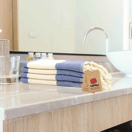 royal blue hand towel for bathroom dark blue turkish hand towels kitchen towels dishcloth diamond 