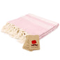 pink turkish beach towel stripe tassels fringe boho bath towels quick dry sand free cotton