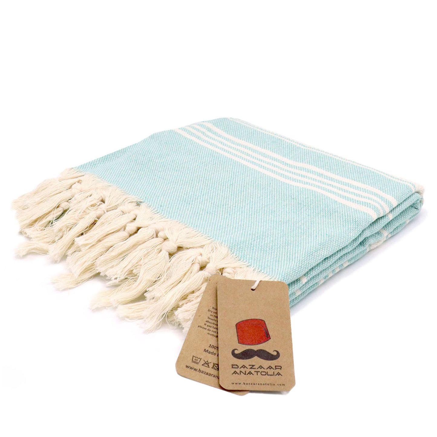 mint turkish beach towel stripe tassels fringe boho bath towels quick dry sand free cotton