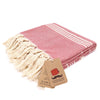 red turkish beach towel stripe tassels fringe boho bath towels quick dry sand free cotton