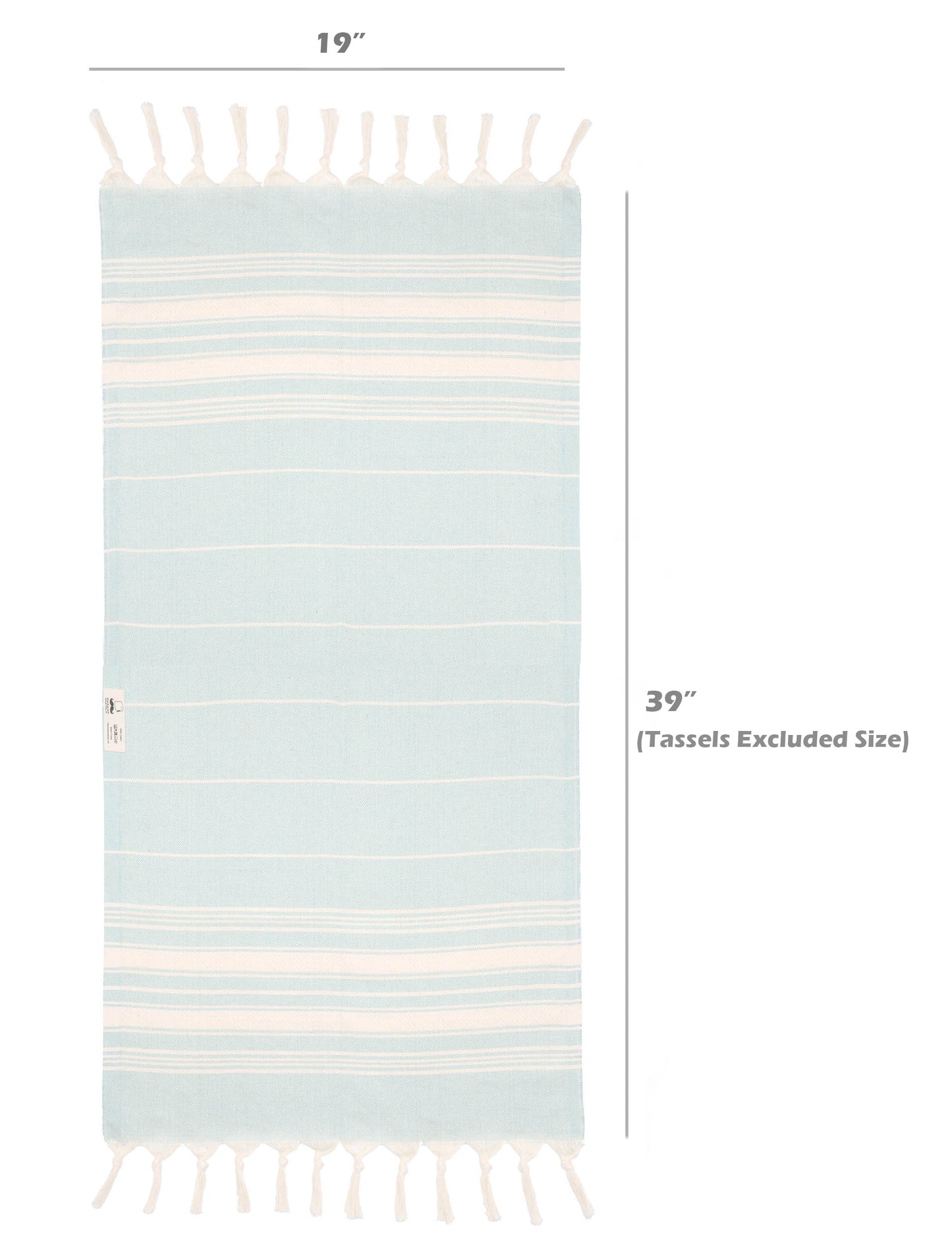 Set of 4 Turkish Hand Towel, Kitchen Towel, Tea Towel - Stripe Mint