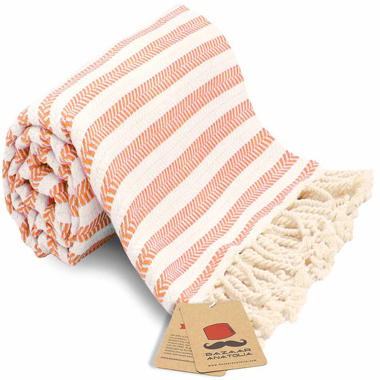 orange turkish beach towel striped turkish bath towels