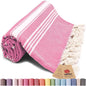 hot pink turkish beach towels stripe fuscia turkish towel oversized quick dry sand free
