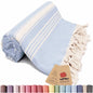 light blue turkish beach towels stripe turkish towel oversized quick dry sand free