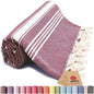 burgundy turkish beach towels stripe maroon turkish towel oversized quick dry sand free