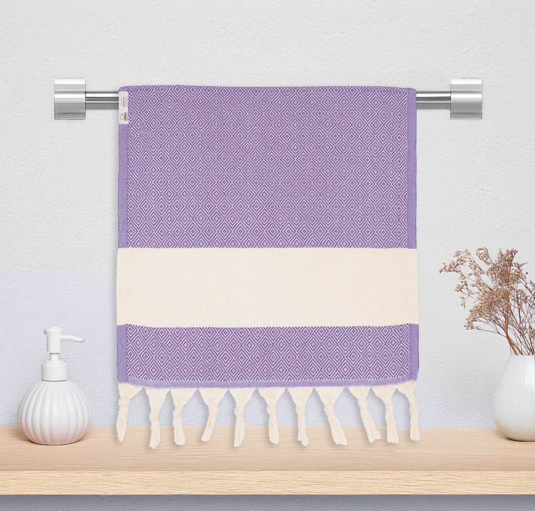 purple hand towel for bathroom magenta turkish hand towels kitchen towels dishcloth diamond 