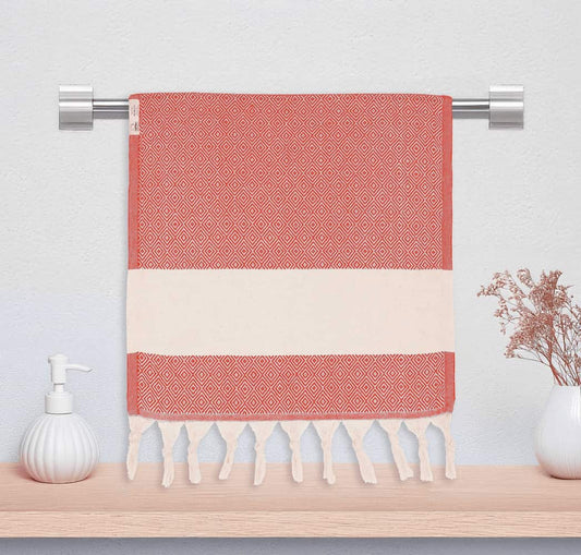 red hand towel for bathroom turkish hand towels kitchen towels dishcloth diamond 