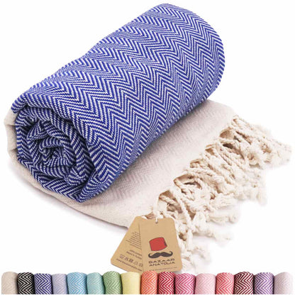 royal blue turkish beach towel herringbone peshtemal towels sand free quick dry cotton dark blue turkish towel