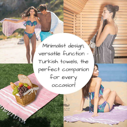 where to use turkish towels picnic throw beach towel sauna spa yoga multiple occasion versatile stripe