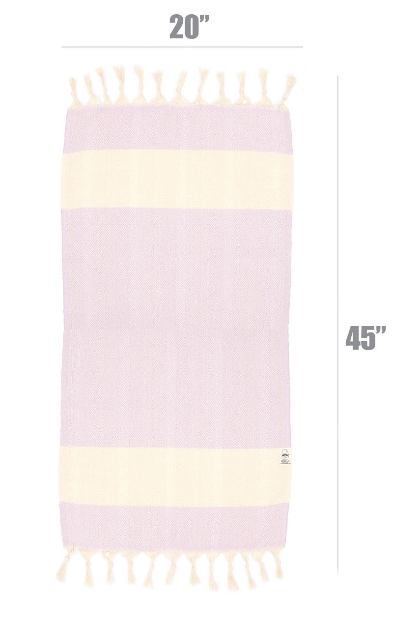 Extra Soft&Highly Absorbent Cream Striped Cotton Tea Towel, Hand