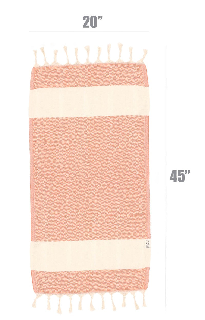 orange hand towel for bathroom turkish hand towels kitchen towels fall decor thanksgiving dishcloth diamond size