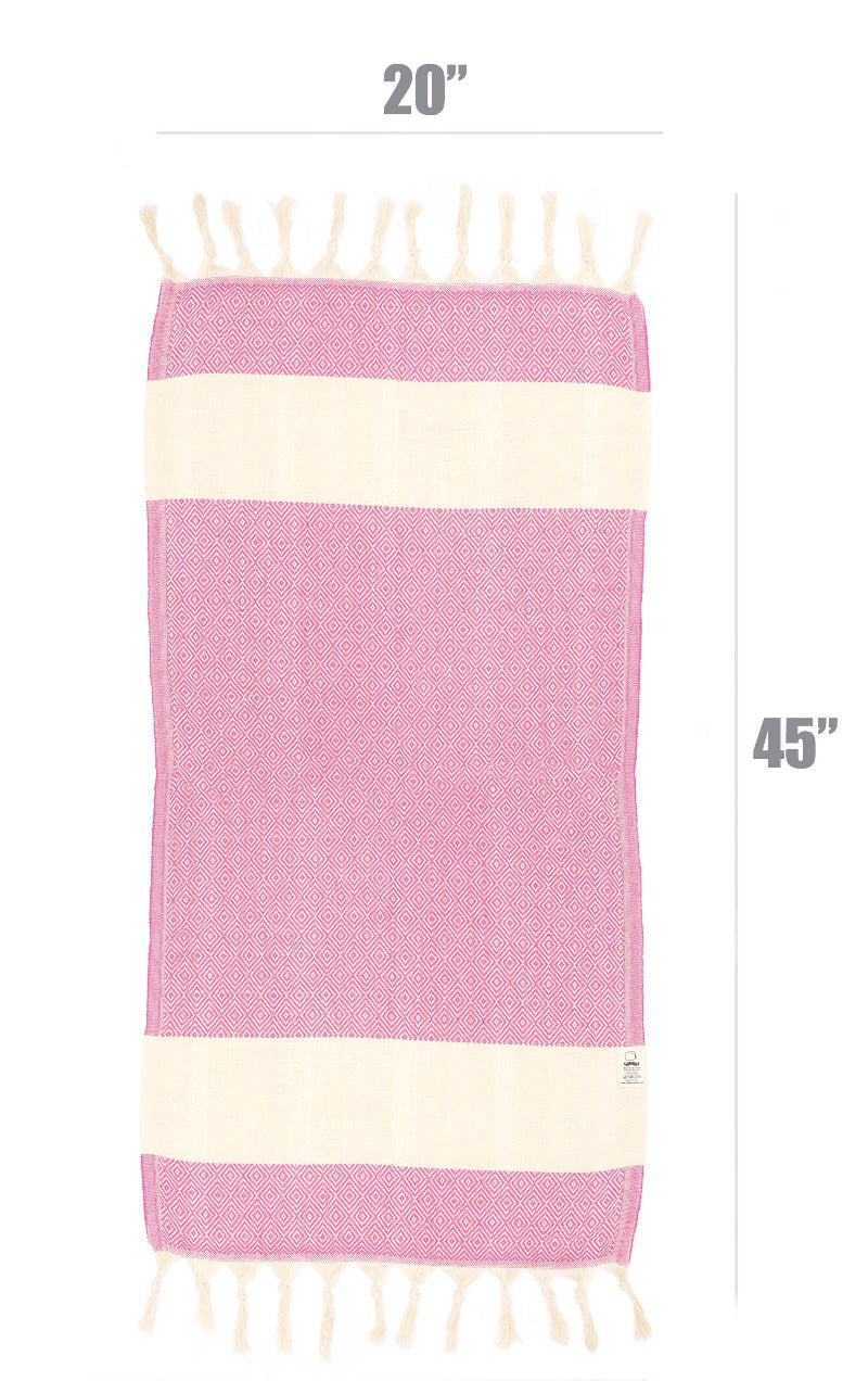 fuscia turkish hand towel for bathroom kitchen towel discloth size