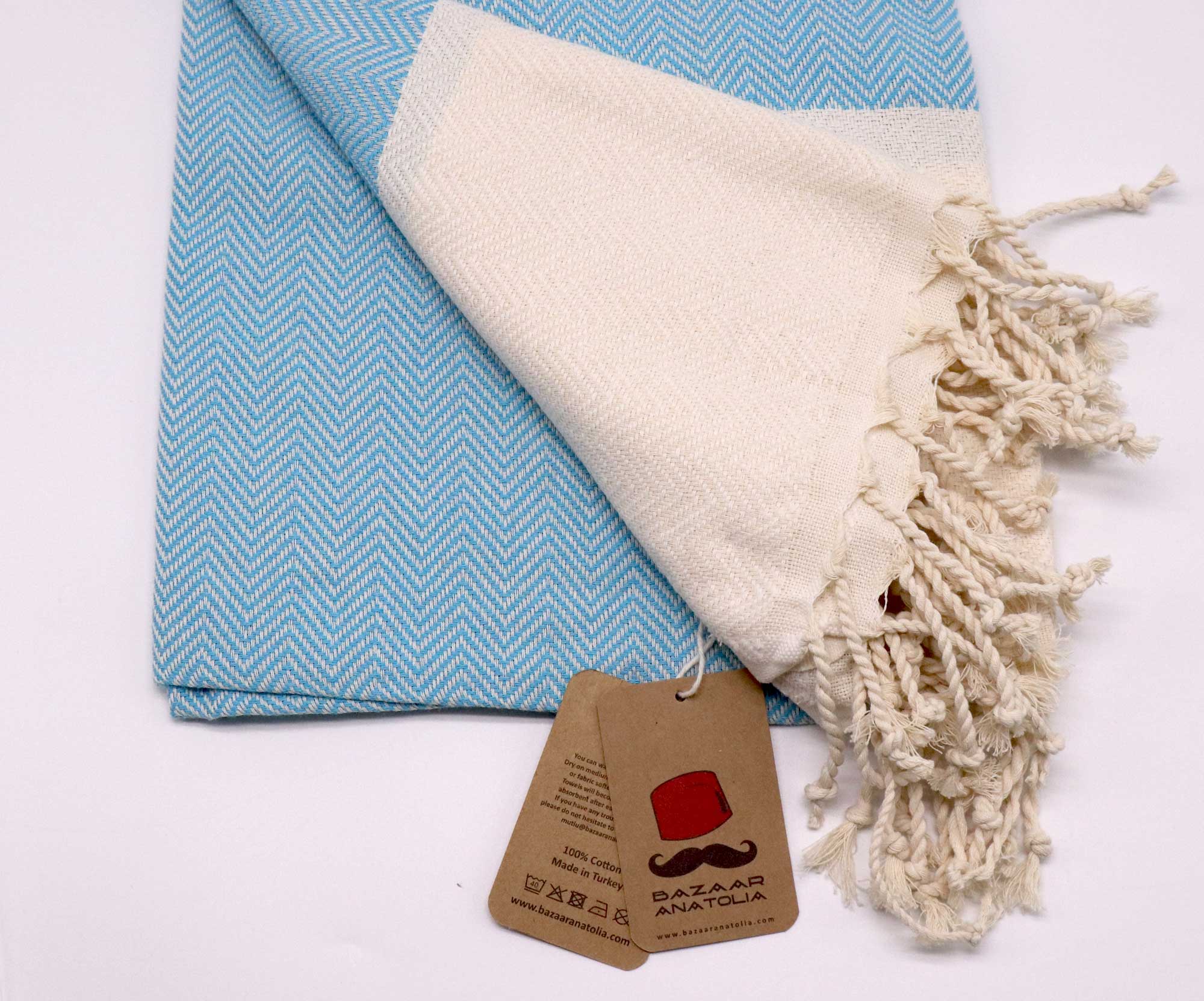Herringbone Turkish Towel, Peshtemal Beach Towel