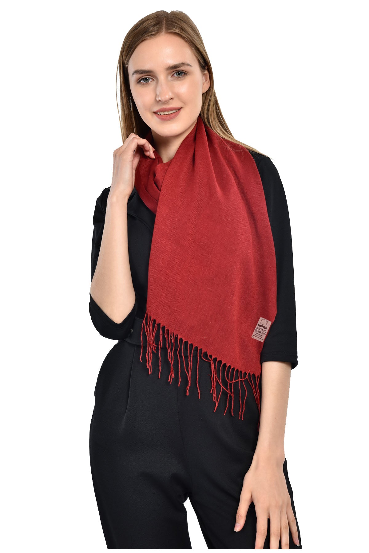 Pashmina Scarf, Shawl Wrap 78"x28" (70x200cm) - Maroon