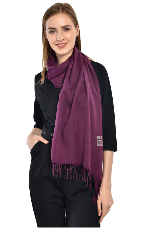 Pashmina Scarf, Shawl Wrap 78"x28" (70x200cm) - Purple